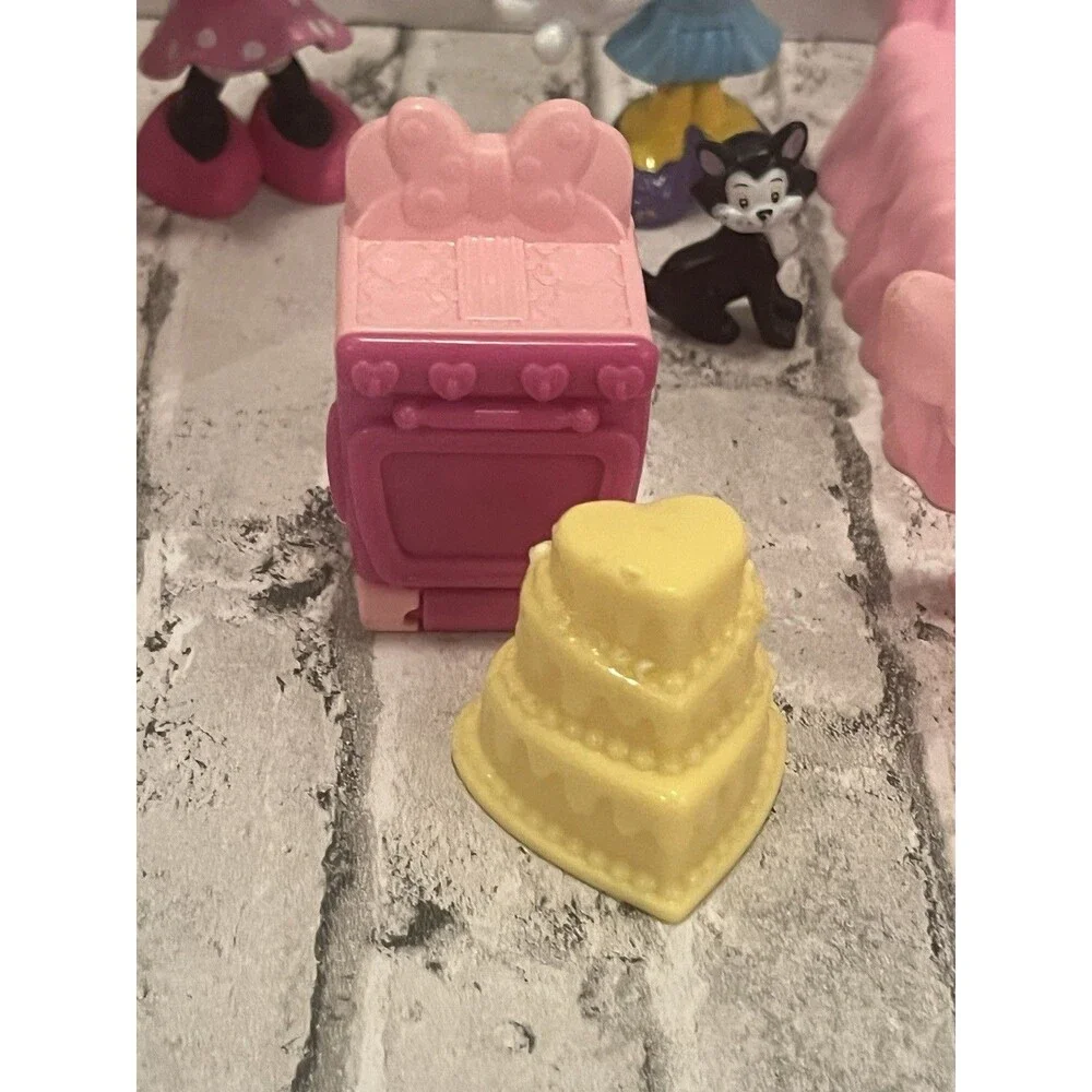 Minnie Mouse Bow Sweet Home Dollhouse Furniture Accessories Disney Toy Set Lot